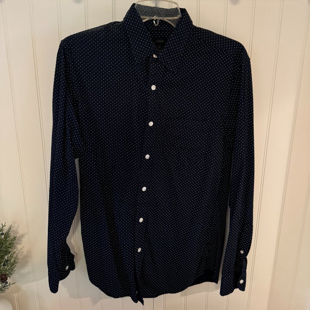 J.CREW Polka Dot Casual Button-Down Shirt - Small
